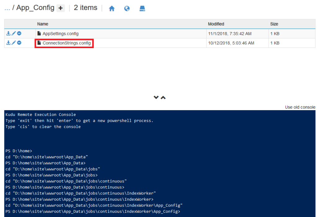 Azure Kudu xConnect Search App Data Jobs Continuous IndexWorker App Config Blog Vinicius Deschamps