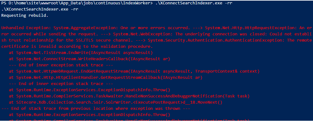 Azure Kudu xConnect Search SSL/TLS Error Blog Vinicius Deschamps