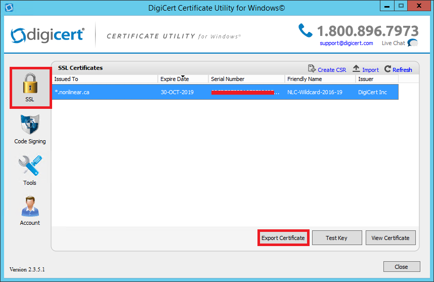 DigiCert Certificate Utility SSL Export Certificate Blog Vinicius Deschamps