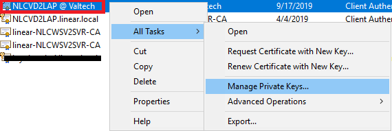 MMC Certificates Manage Private Keys Blog Vinicius Deschamps