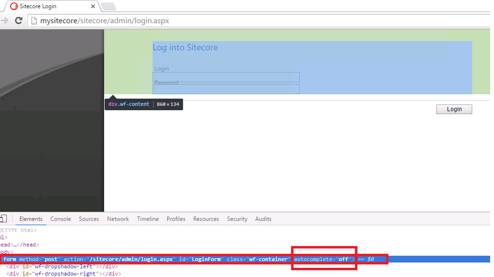 Sitecore 7.5 Inspect Loginform Blog Vinicius Deschamps