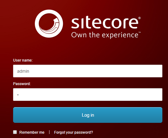 Sitecore login page Blog Vinicius Deschamps