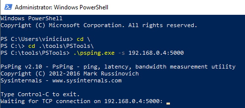 psping setting server latency test blog vinicius deschamps